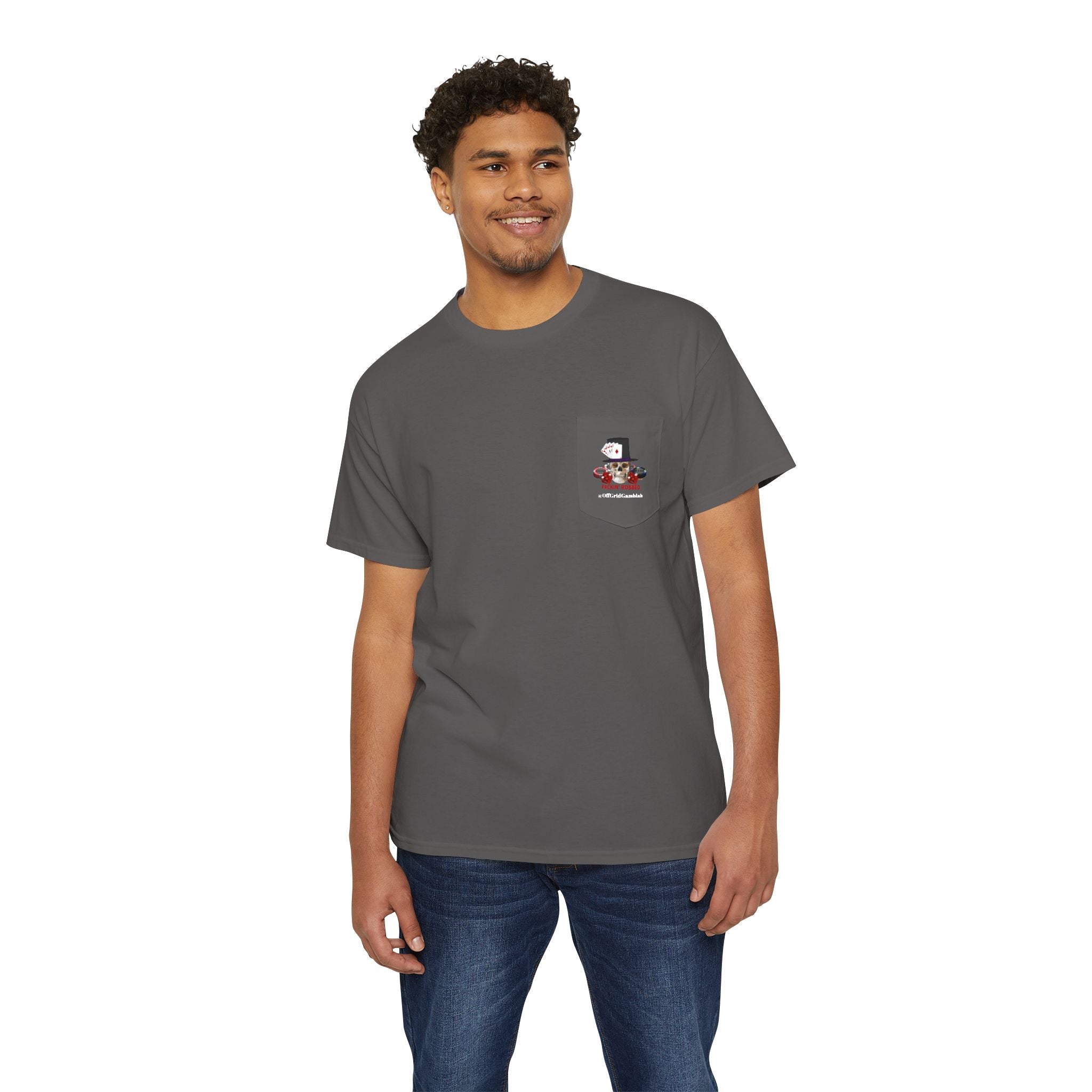 "F#CKIN ROBBED" Unisex Heavy Cotton Pocket Tee
