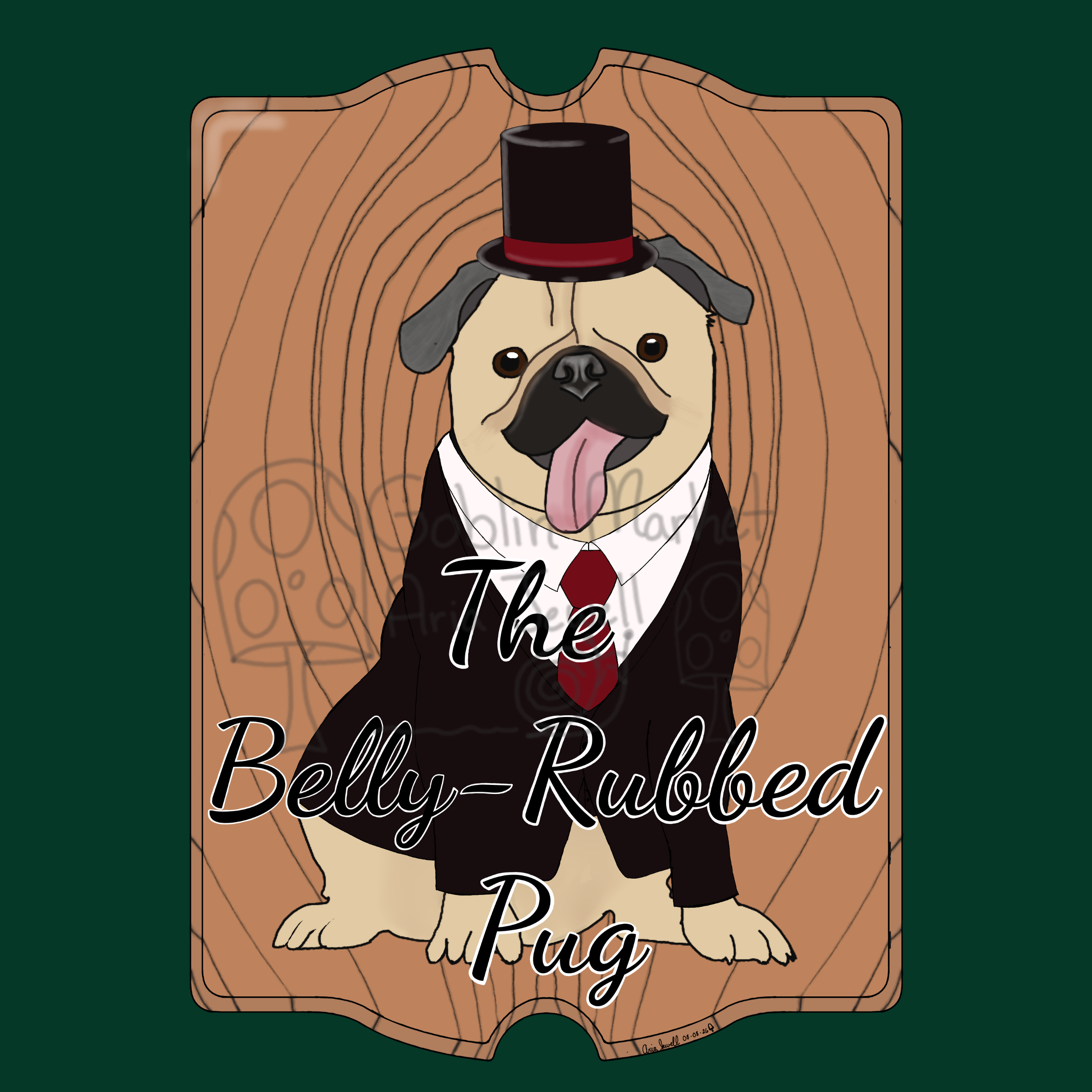 The Belly-Rubbed Pug Dungeon Crawler Carl Sticker