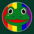 Pride Frog Waterproof Sticker, Hand-Drawn Digital Art