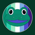Gay Men Pride Frog Waterproof Sticker, Hand-Drawn Digital Art