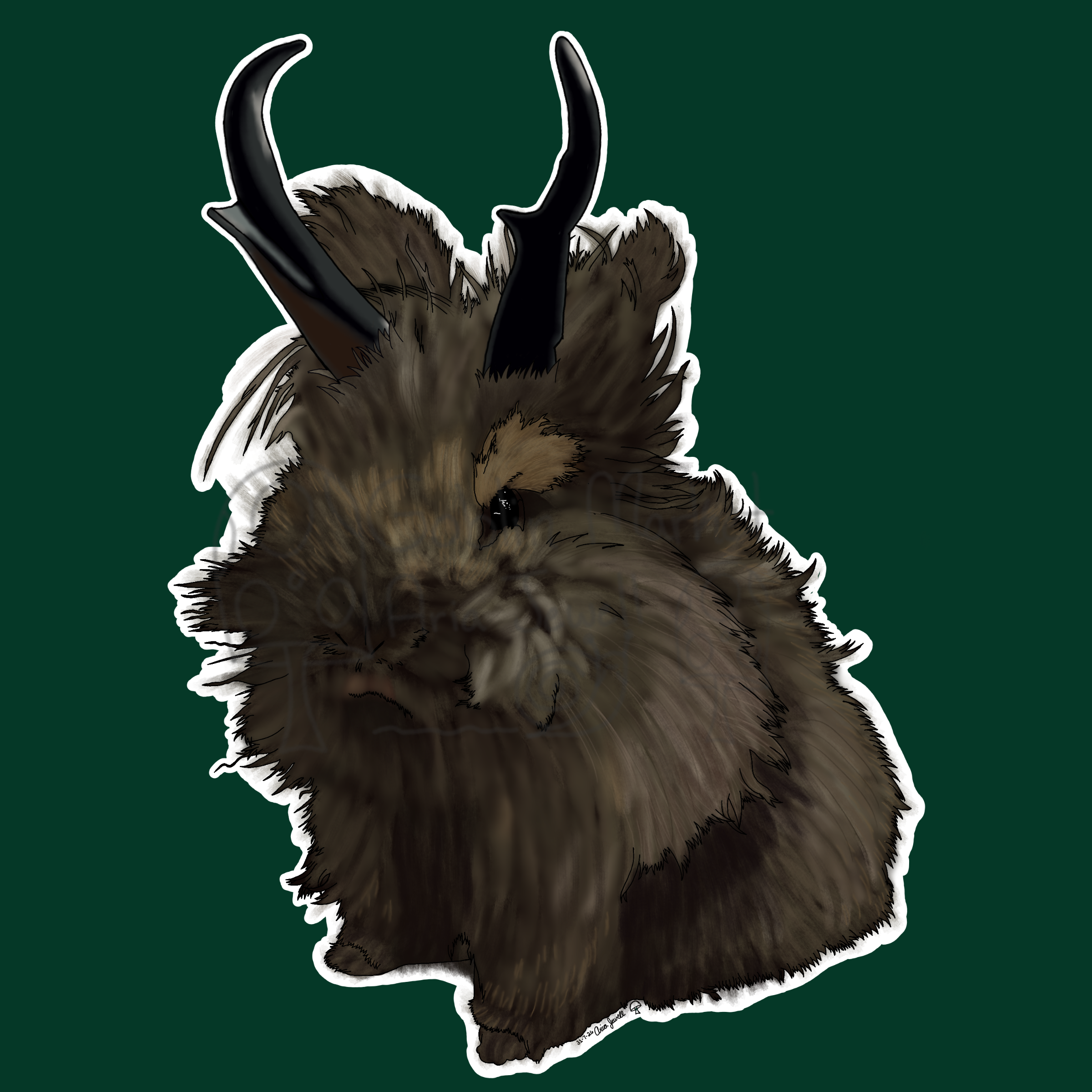 Lionhead Jackalope Sticker