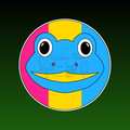 Pansexual Pride Frog Waterproof Sticker, Hand-Drawn Digital Art
