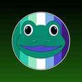 Gay Men Pride Frog Waterproof Sticker, Hand-Drawn Digital Art