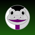 Demisexual Pride Frog Waterproof Sticker, Hand-Drawn Digital Art