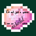 I'm not just a potato, I'm an enchanted potato Waterproof Sticker, Hand-Drawn Digital Art