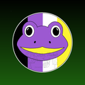 Non-Binary Pride Frog Waterproof Sticker, Hand-Drawn Digital Art